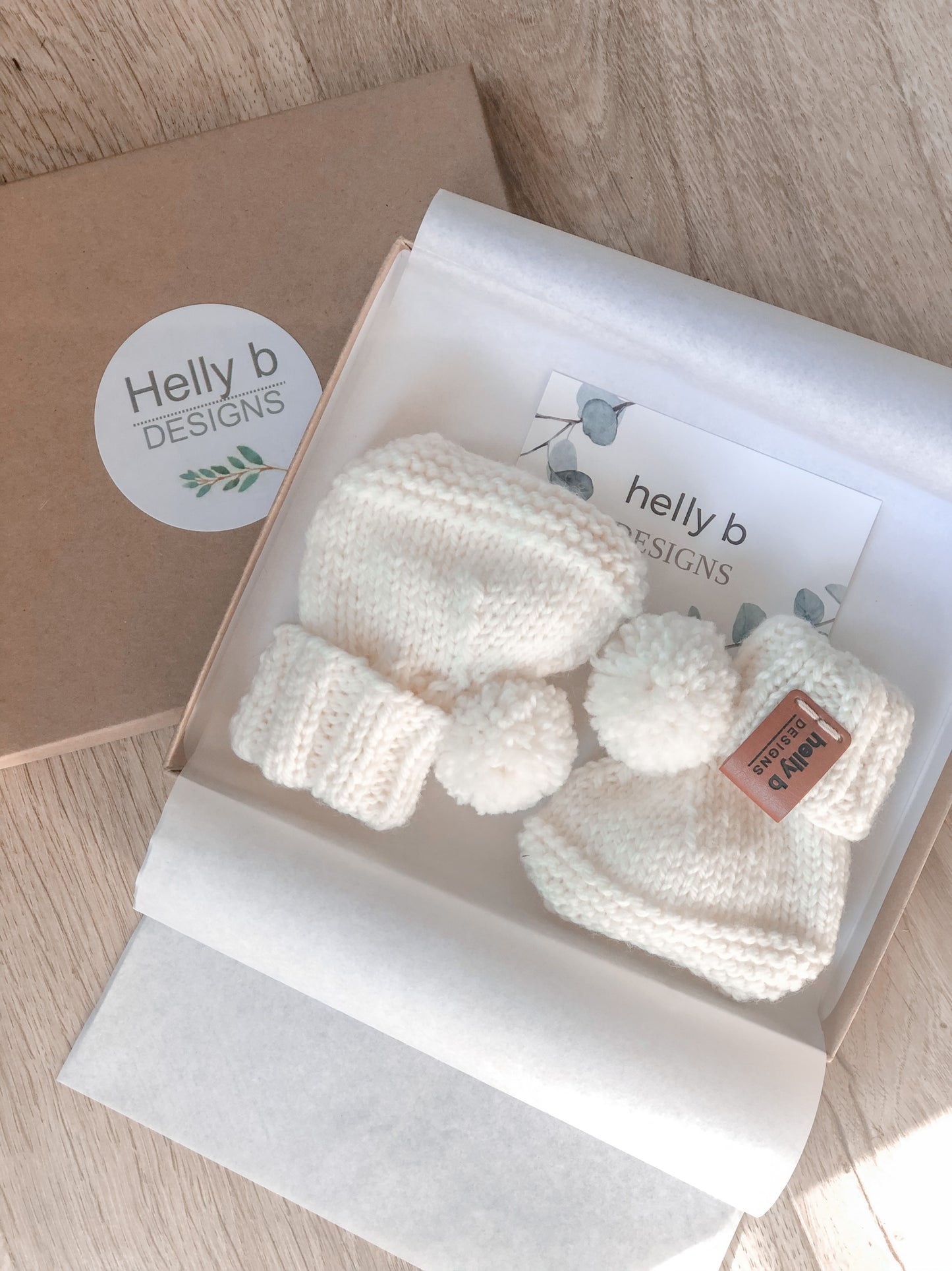 Knitted Pom Pom Booties