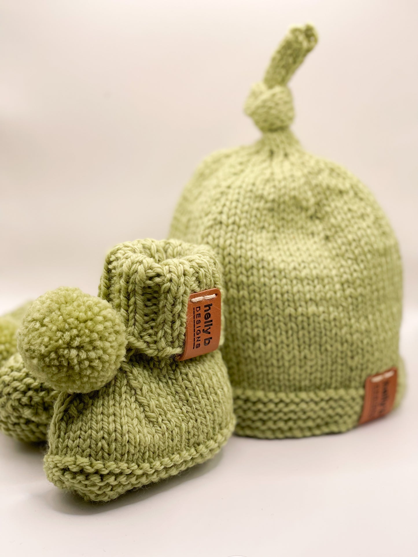 Top Knot Beanie and Booties Set
