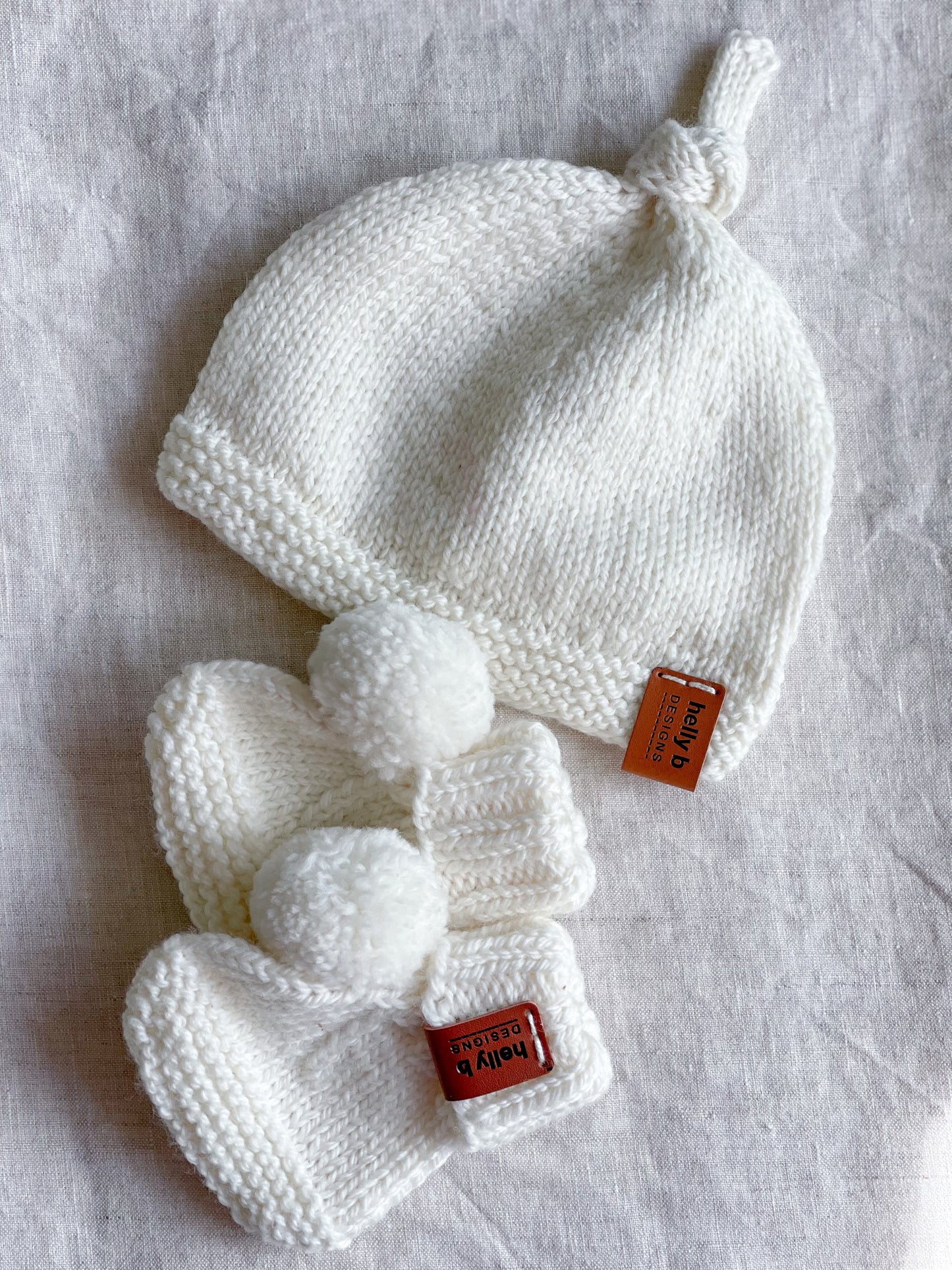 Top Knot Beanie and Booties Set