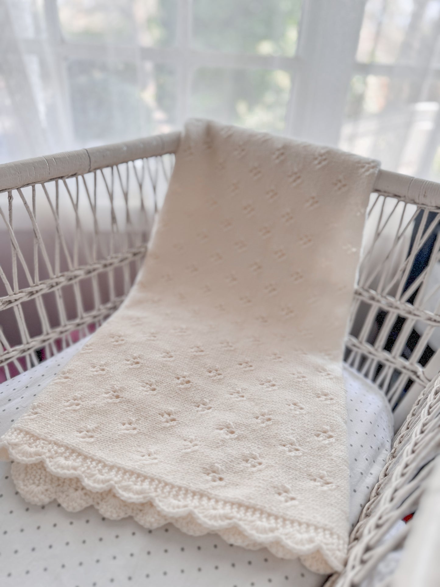Hand Knitted Heirloom Baby Blanket | Australian Merino Wool | Luxury Newborn Gift