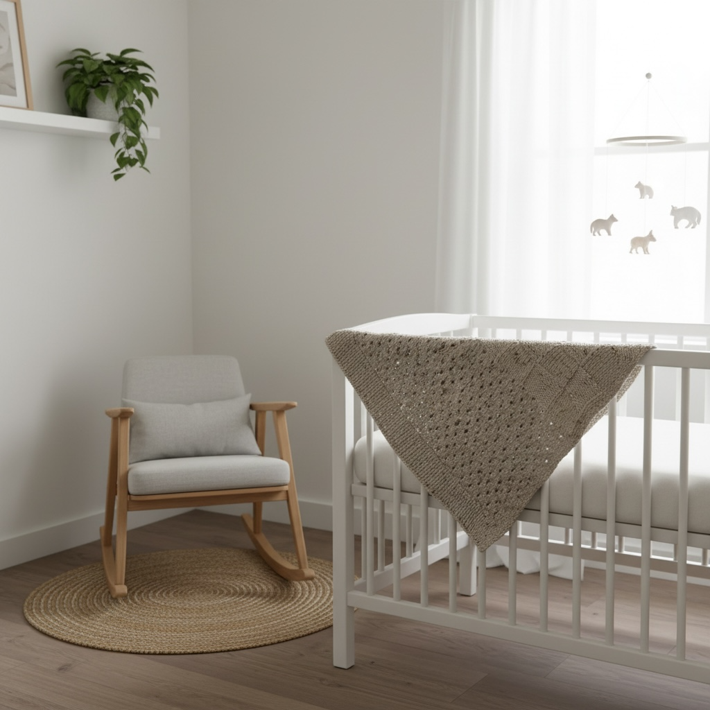 Hand Knitted Heirloom Baby Blanket | Australian Merino Wool | Luxury Newborn Gift