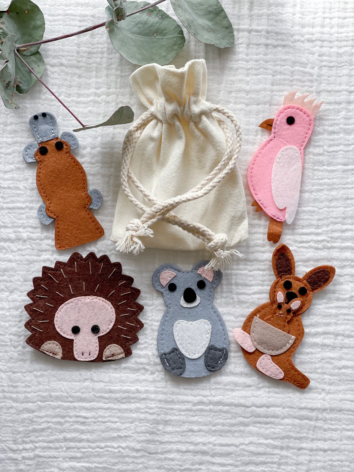 Finger Puppet Set with Australian Animal Book