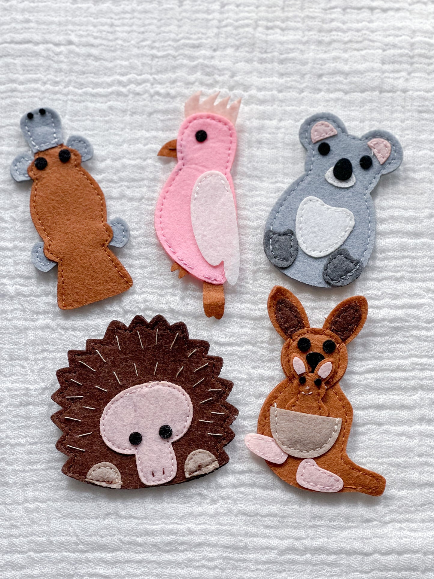 Finger Puppet Set with Australian Animal Book