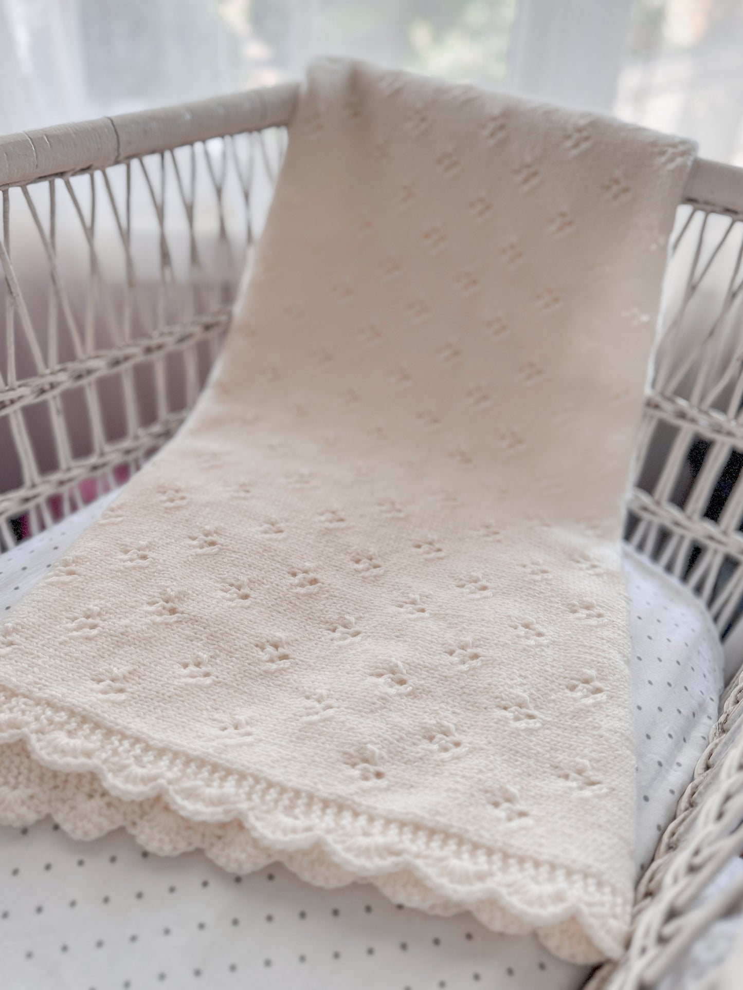 Hand Knitted Heirloom Baby Blanket | Australian Merino Wool | Luxury Newborn Gift