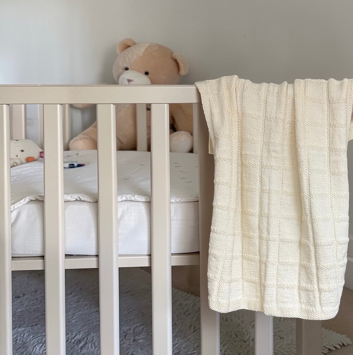 Hand Knitted Heirloom Baby Blanket | Australian Merino Wool | Luxury Newborn Gift