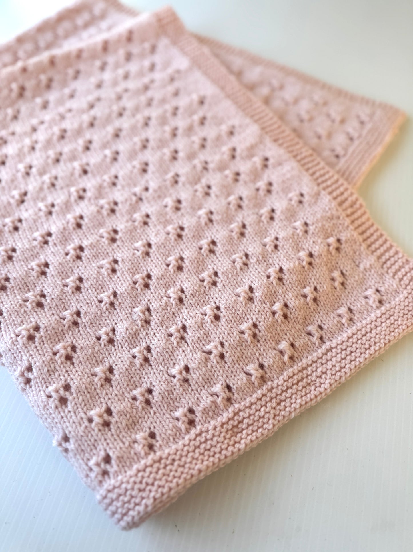 Hand Knitted Heirloom Baby Blanket | Australian Merino Wool | Luxury Newborn Gift