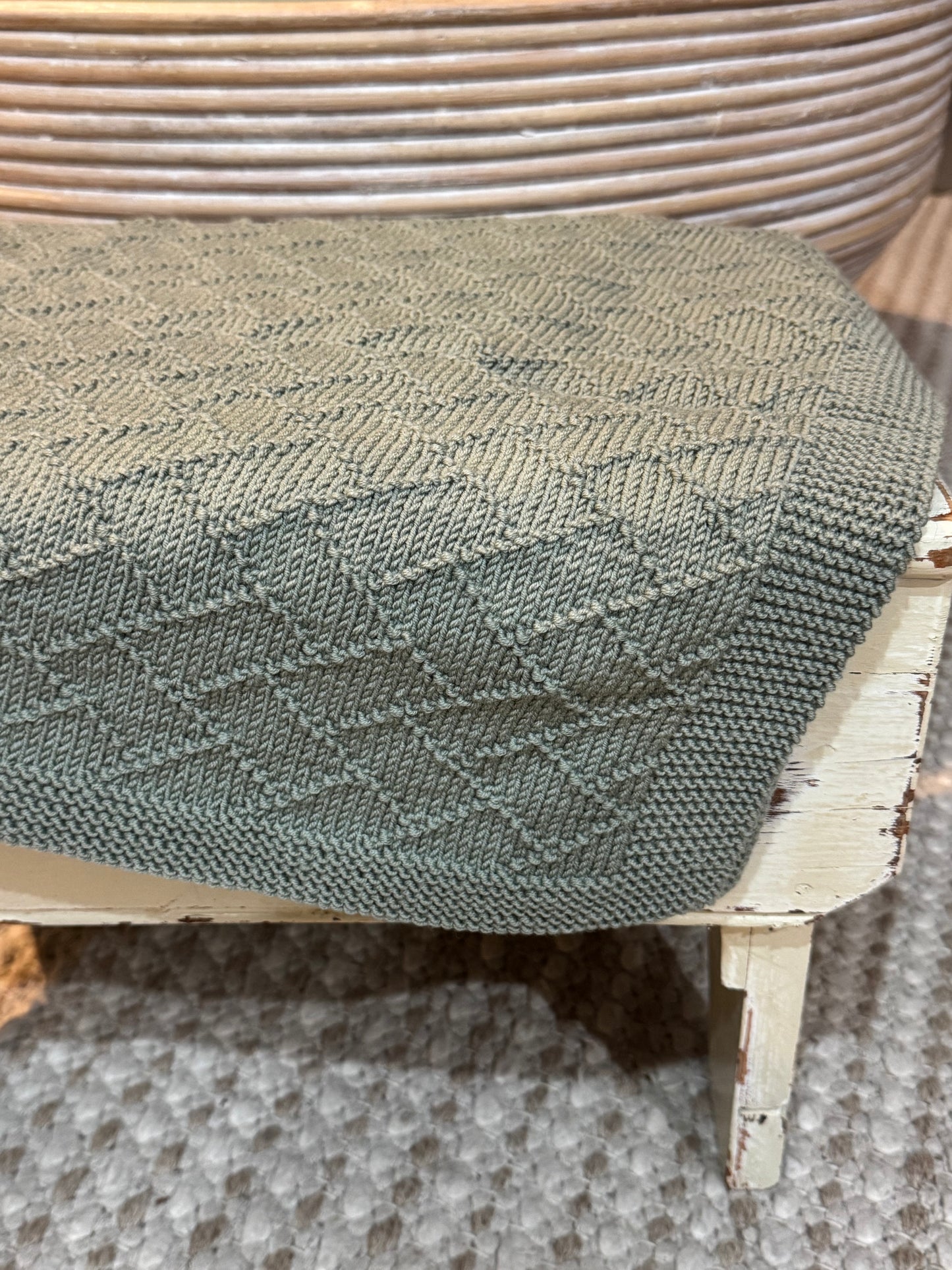 Hand Knitted Heirloom Baby Blanket | Australian Merino Wool | Luxury Newborn Gift