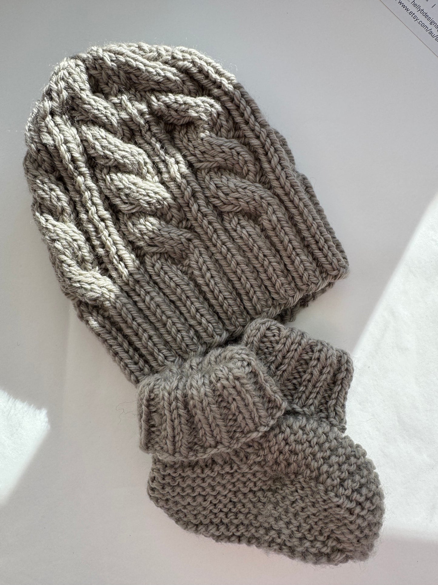 Oscar Cable Beanie and Bootie set