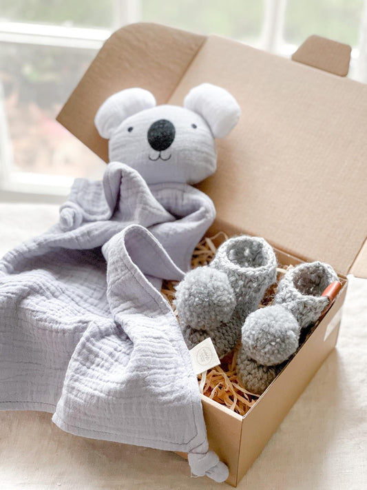 Koala comforter and Bootie Gift Box