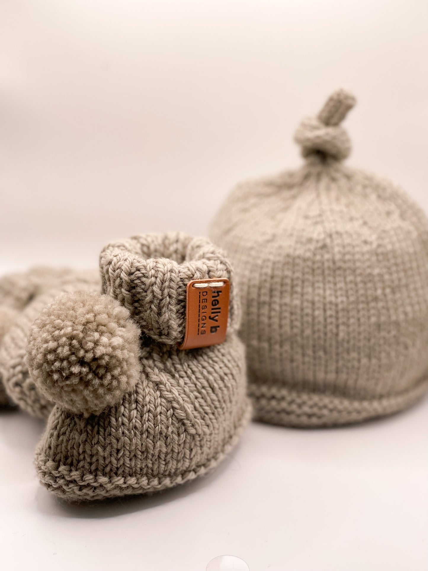 Top Knot Beanie and Booties Set