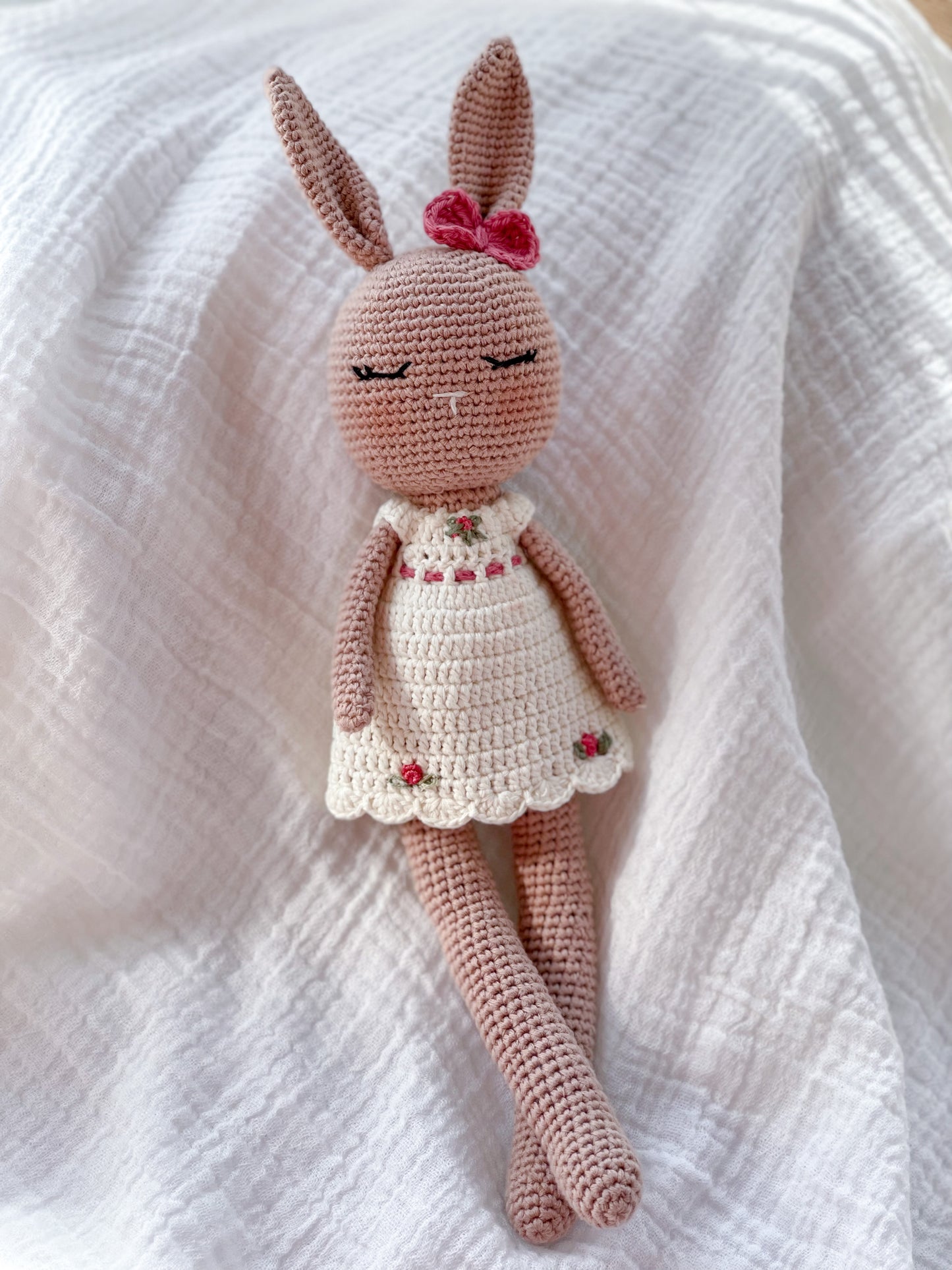 ‘Hilda Rose’ Crochet Bunny