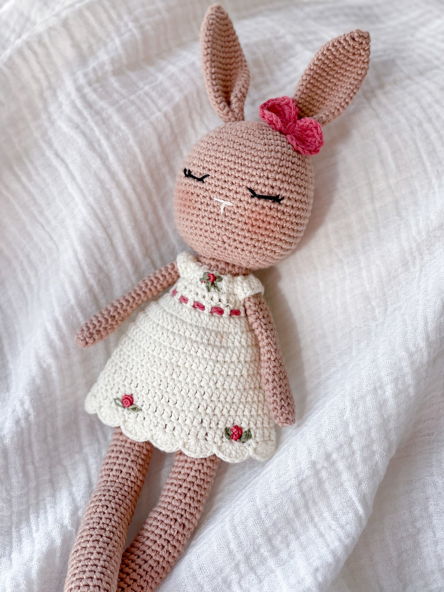 ‘Hilda Rose’ Crochet Bunny