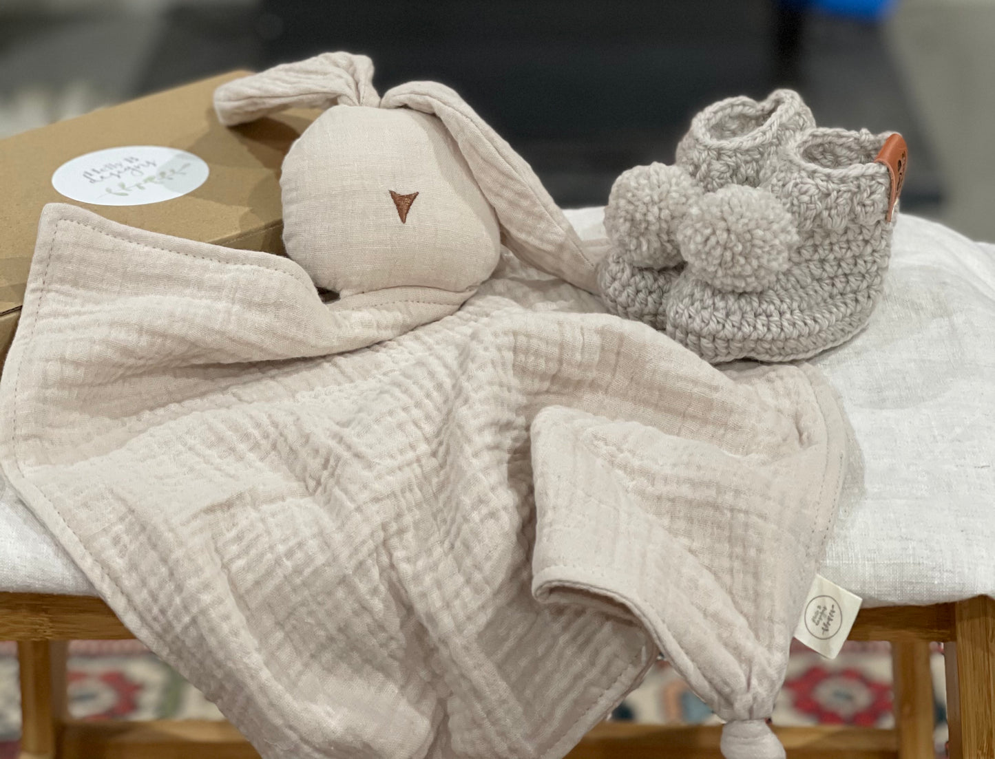 Bunny Comforter and Booties Gift Set